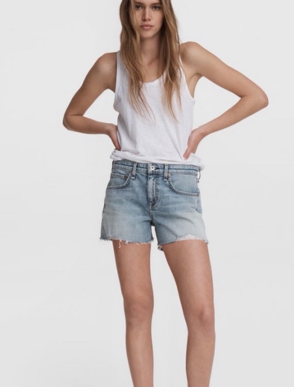 Rag & Bone Dre Low Rise Stella Short  Cutoff Denim Sz 30 Great Condition